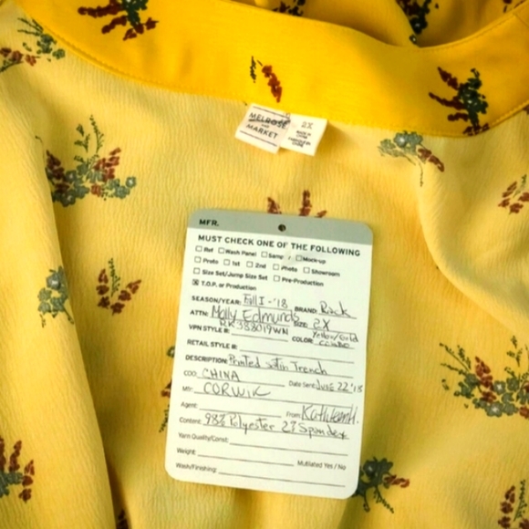 MELROSE & MARKET FLORAL DUSTER (2X) - Picture 5 of 6